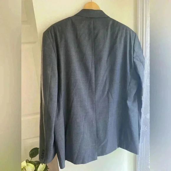 Lauren Ralph Lauren 48L Heather Gray Tweed Blazer Jacket Button Wool Blend Grey - Picture 14 of 14